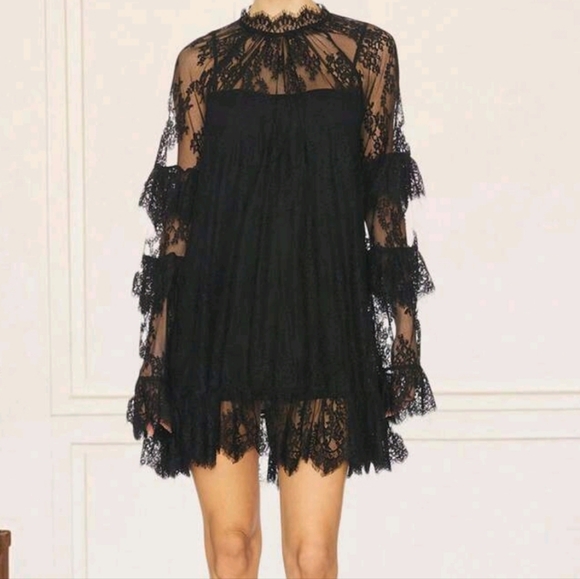 Dresses & Skirts - Elegant Black Lace Dress